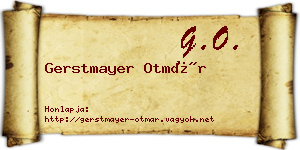 Gerstmayer Otmár névjegykártya